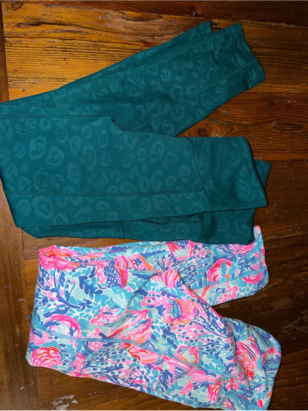 Lilly Pulitzer Luxletic Leggings Bundle Lot of 2 Women’s XS Floral Leopard